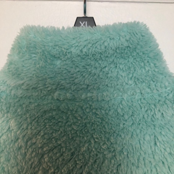 Uniqlo Women's Jacket Mint Green Medium Long Sleeves Mock Neck Zip Fuzzy - Picture 7 of 12